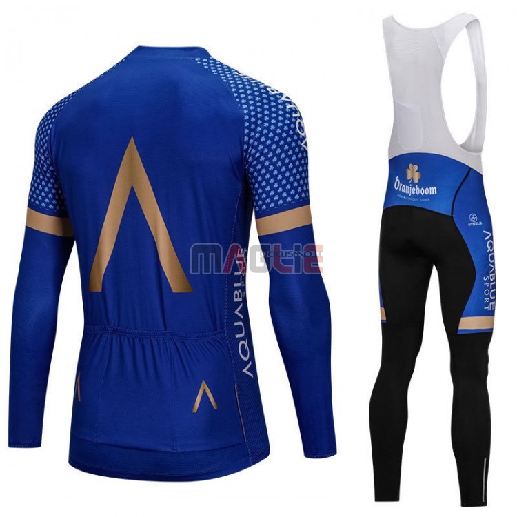 Maglia Aqua Blue Sport Manica Lunga 2018 Blu